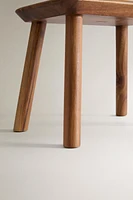 BEVELED ACACIA STOOL