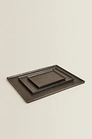 DECORATIVE RECTANGULAR METAL TRAY