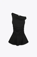 RUCHED TEXTURED DRESS
