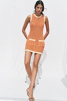ROBE COURTE EN MAILLE TEXTURÉE