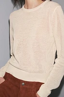 LINEN KNIT RUSTIC SWEATER