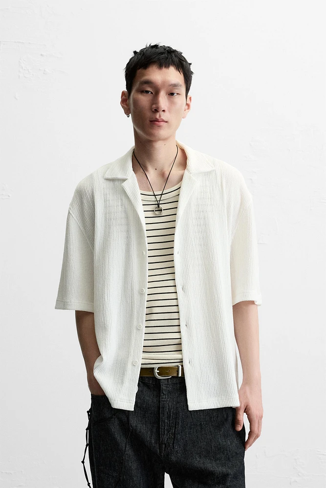 CHEMISE STRUCTURÉE DÉLAVÉE