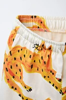 TIGER T-SHIRT AND BERMUDA JOGGING SET