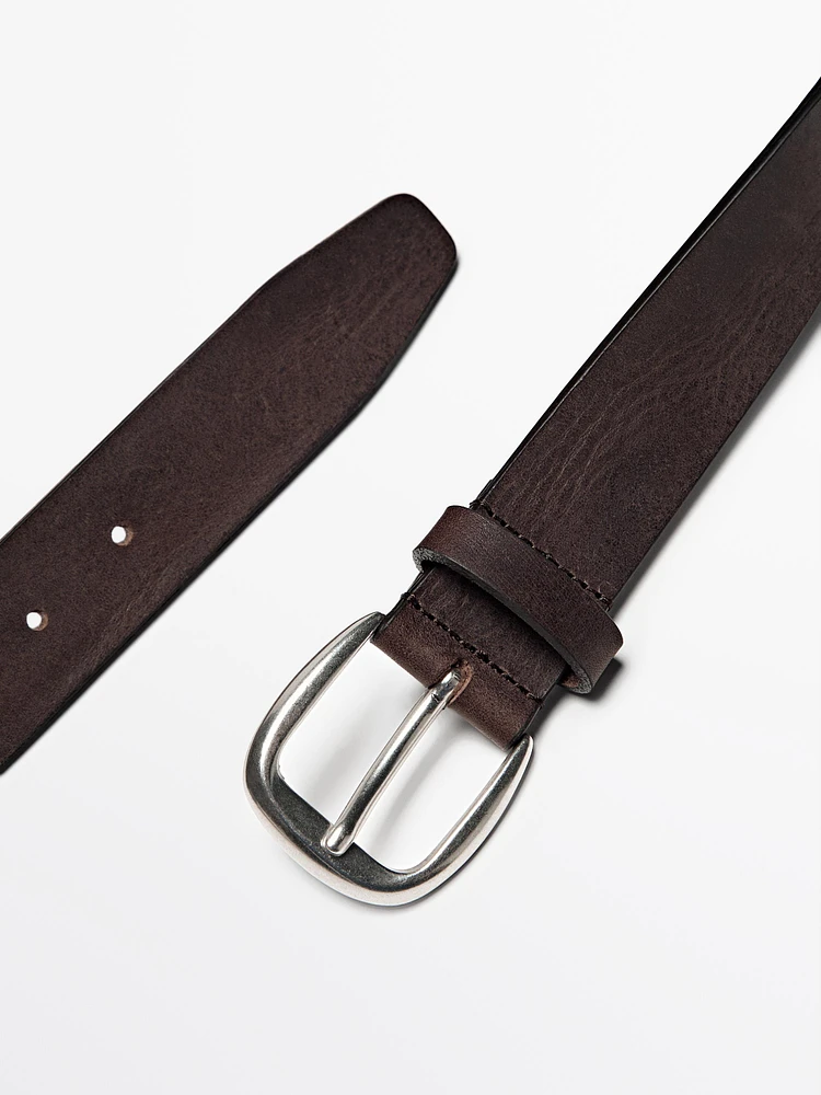 Nappa leather belt