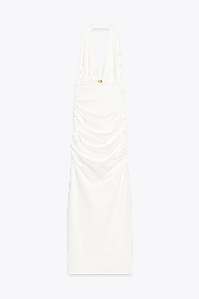 ROBE HALTER DRAPÉE