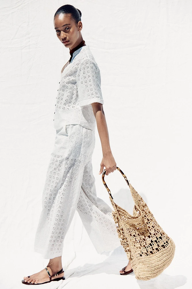 OPENWORK EMBROIDERY CULOTTES