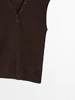 Top en maille fine 100 % lin