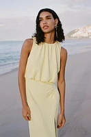 ROBE MIDI À FRONCES