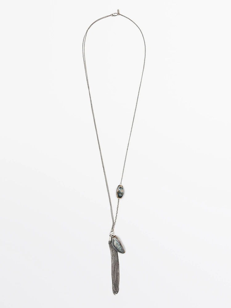 Contrast ceramic necklace