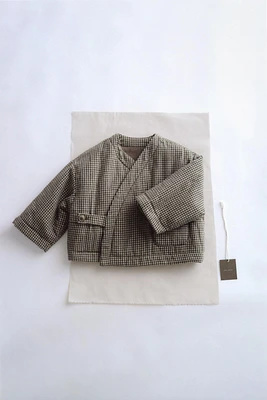 TIMELESZ - GINGHAM KIMONO JACKET