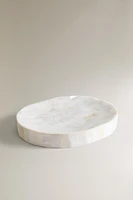 MOTHER-OF-PEARL-EFFECT BATHROOM SOAP DISH