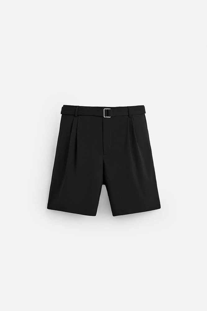 BERMUDA PLIS CEINTURE