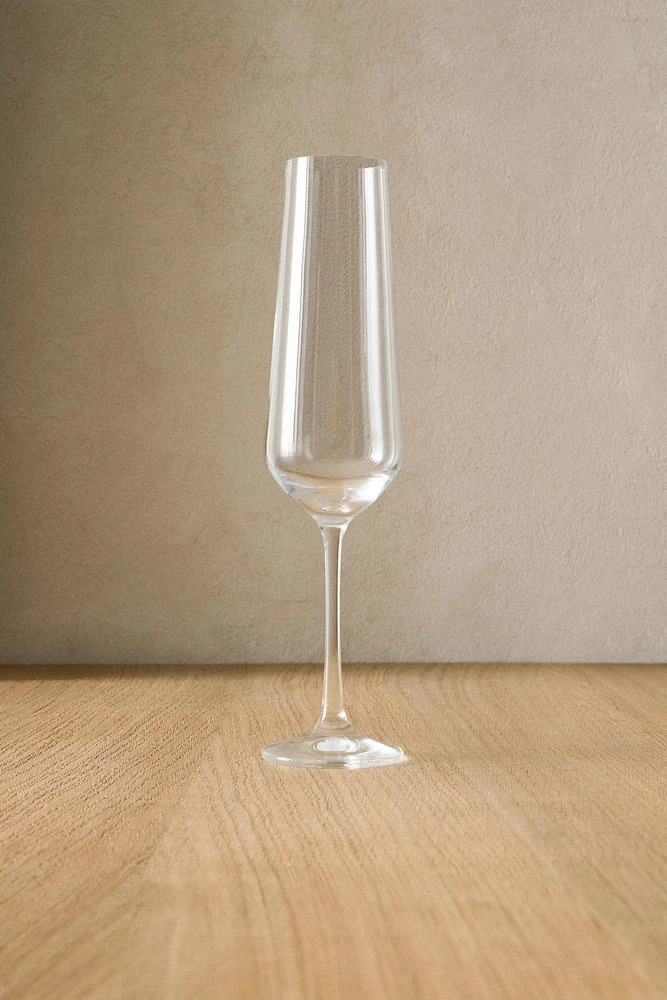 CRYSTALLINE FLUTE GLASS
