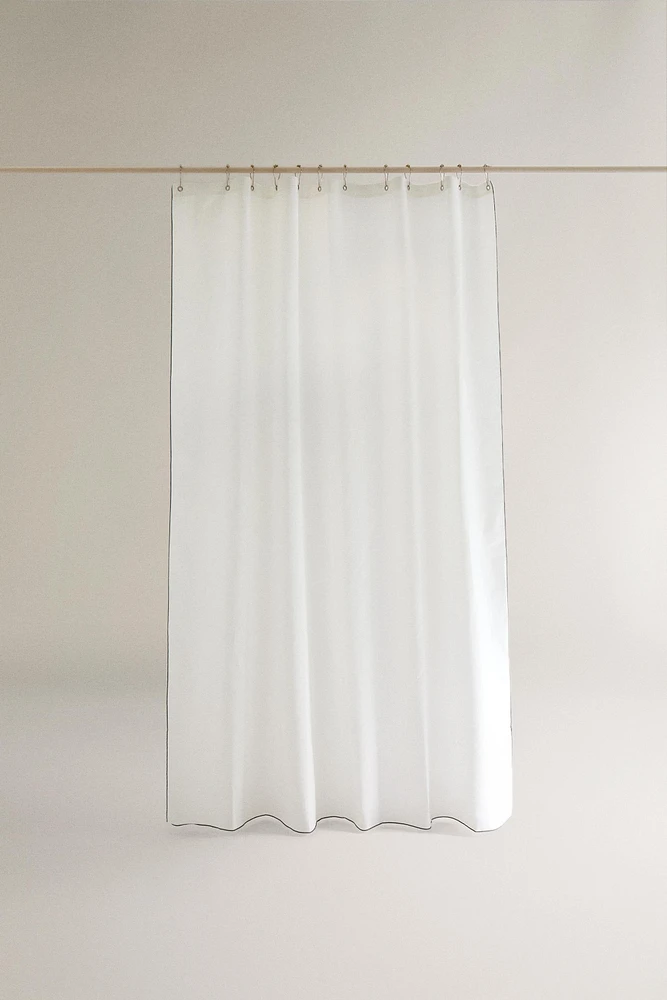 RIDEAU DE DOUCHE LIN COTON OVERLOCK