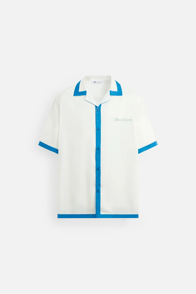 PRINTED SATIN SHIRT