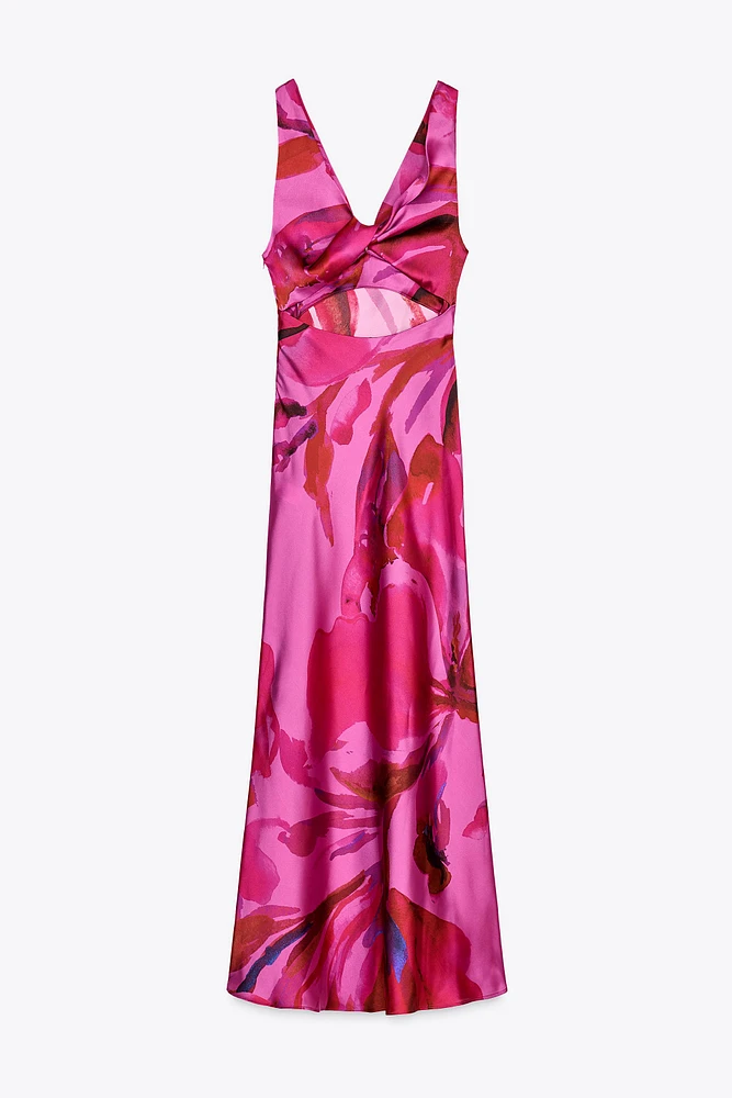 PRINTED MIDI DRESS