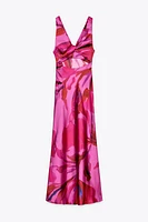 PRINTED MIDI DRESS