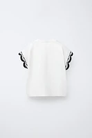 CROCHET SLEEVE T-SHIRT