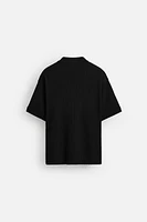 RIB TEXTURED POLO SHIRT