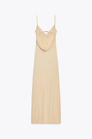 ROBE LONGUE DOS DÉCOLLETÉ DRAPÉ