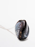 Necklace with ceramic pendant