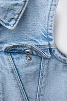 DENIM SKATER DRESS WITH ZIPPER