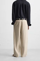 PANTALON LIN - COTON PLIS