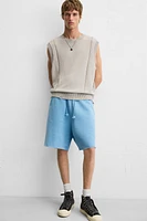 WASHED RELAXED FIT JOGGER SHORTS