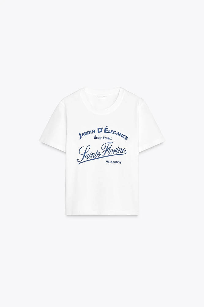 CONTRAST TEXT T-SHIRT