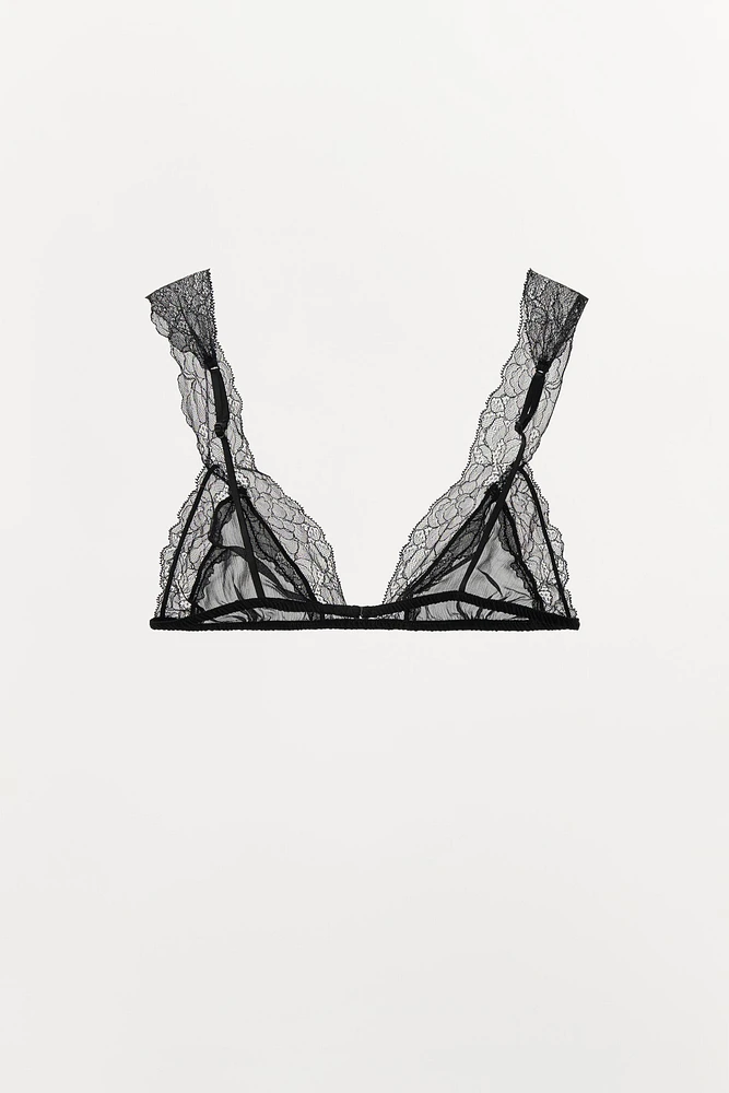 VISCOSE LACE TRIANGLE BRALETTE