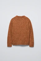 WOOL BLEND KNIT SWEATER