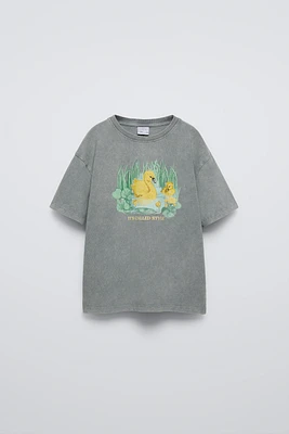 WASHED EFFECT DUCK T-SHIRT