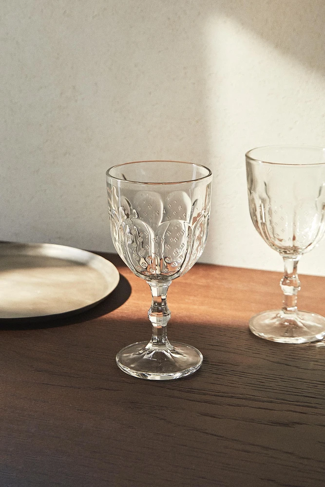 VERRE À VIN RECYCLABLE RELIEF