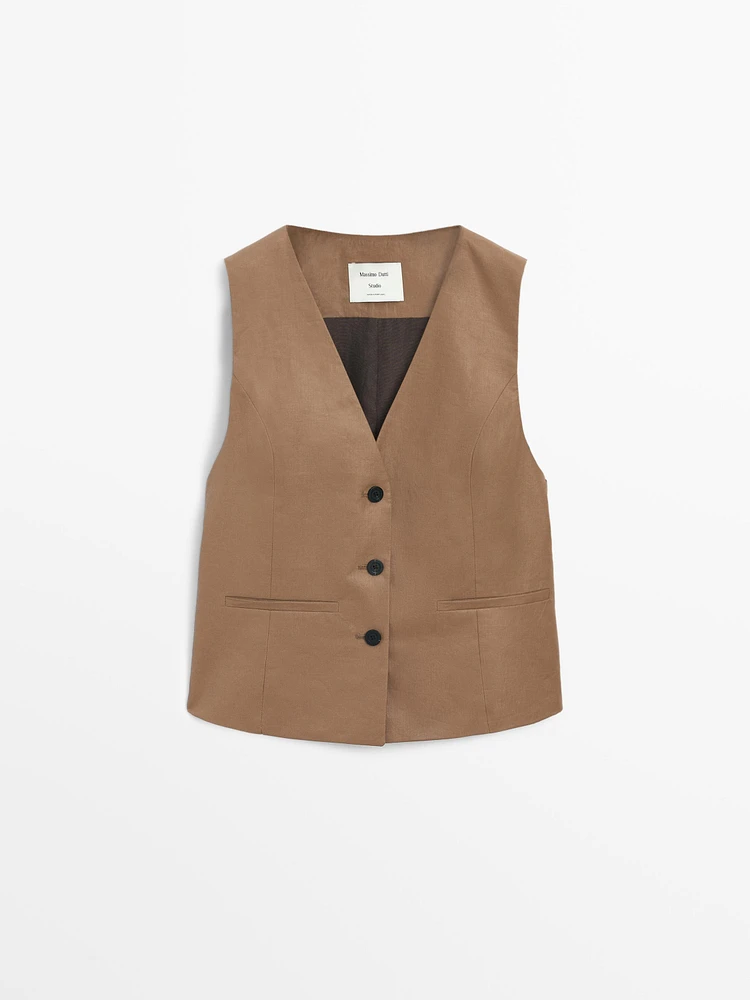 Cotton blend waistcoat - Studio