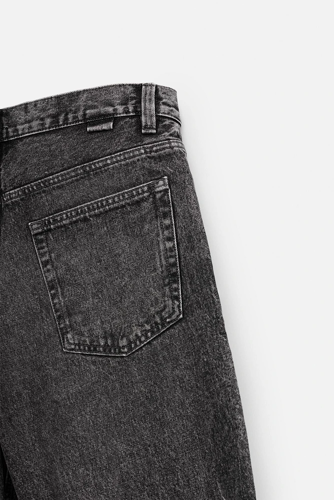WASHED BAGGY FIT DENIM SHORTS