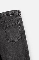 WASHED BAGGY FIT DENIM SHORTS