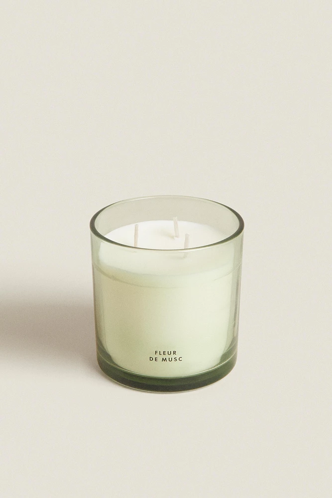 (400 G) FLEUR DE MUSC SCENTED CANDLE