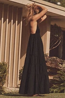 EMBROIDERED GAUZE MIDI DRESS