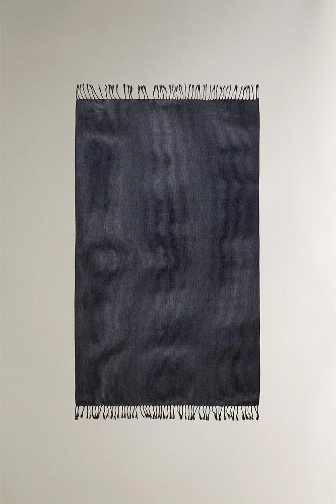 SERVIETTE DE PLAGE PARÉO RAYURES FINES