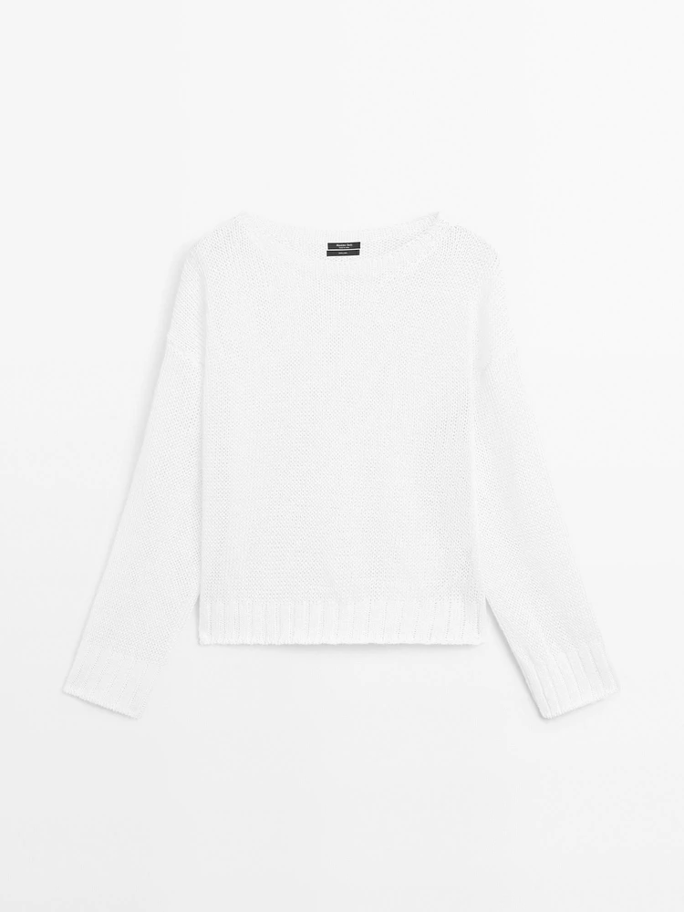 Pull en maille 100 % lin
