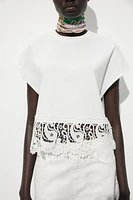 T-SHIRT COMBINÉ GUIPURE