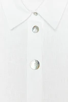 100% LINEN SHIRT WITH MATCHING BUTTONS