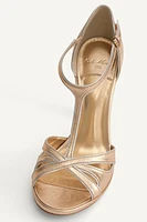 METALLIC LEATHER HEELED SANDALS X KATE MOSS