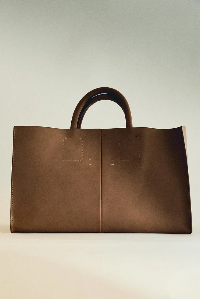 LEATHER MINI TOTE BAG