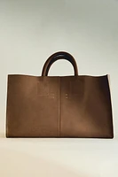 LEATHER MINI TOTE BAG