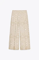 PANTALON JUPE-CULOTTE BRODÉ