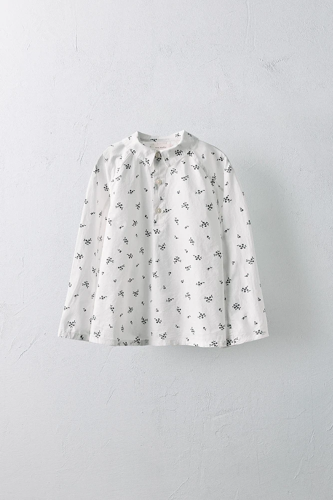 6 ANS/ CHEMISE EN POPELINE FLEURS ÉDITION LIMITÉE