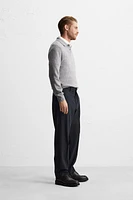 SLIM FIT WOOL BLEND PANTS