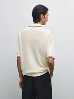 100% cotton knit polo shirt
