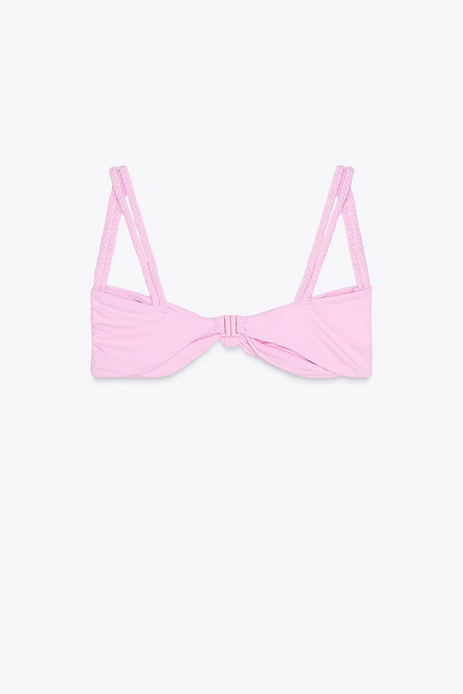 DOUBLE BRAIDED STRAP BIKINI TOP
